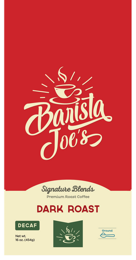 Barista Joe’s – Dark Roast DECAF– (Ground) Barista Joes